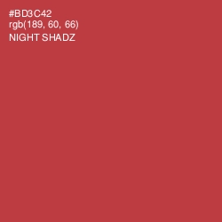#BD3C42 - Night Shadz Color Image